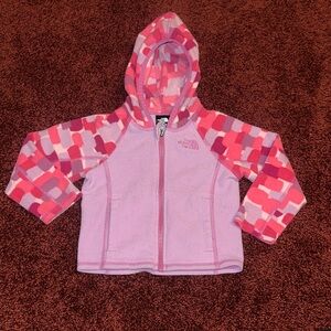 The North Face Kids Hoodie in Pink and Red Pattern